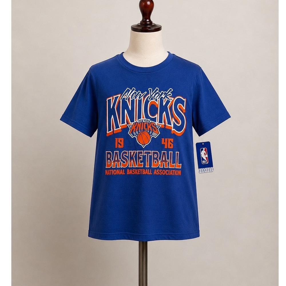 NBA New York Knicks Youth Royal Blue Graphic T-Shirt Size Large 12-14 New Tags